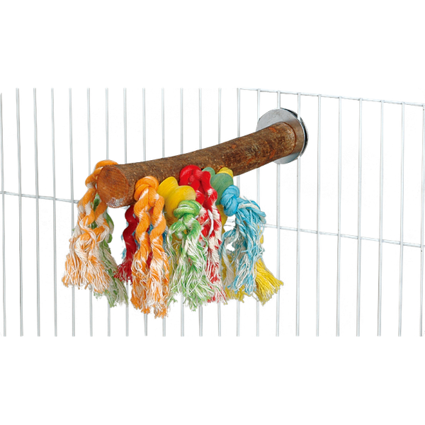 Afbeelding Hm Vogelspeelgoed Fun Perch - Vogelspeelgoed - 20x4x26 cm Multi-Color door Petsplace.nl