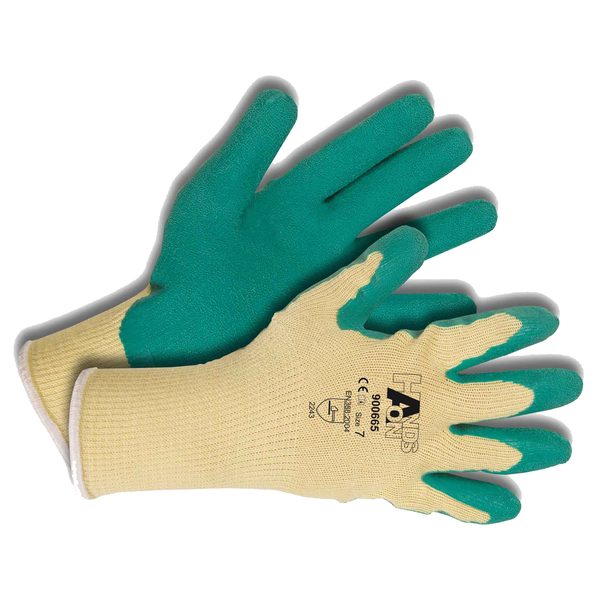 Hands-On Werkhandschoen Katoen/Latex Grijs - Handschoenen - 9