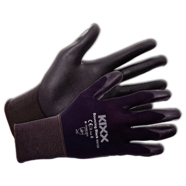 Afbeelding Tuinhandschoen Bouncing Black maat M ofwel 8 KIXX door Petsplace.nl