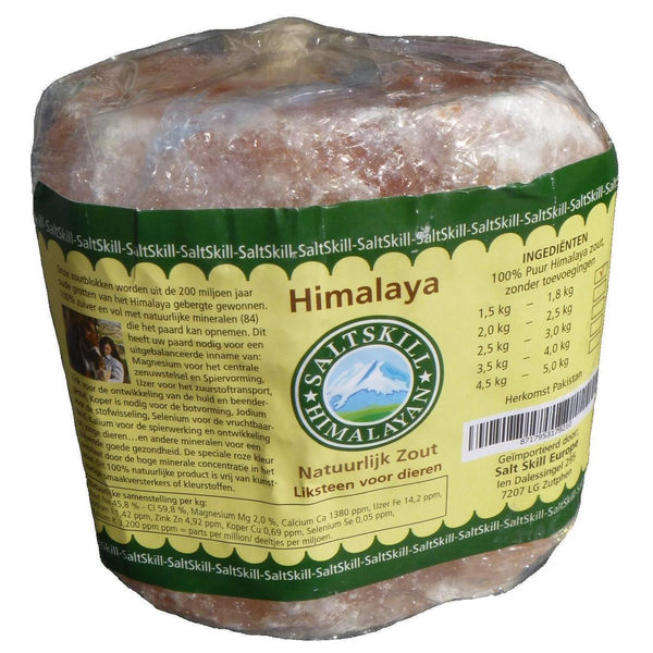 Afbeelding Salt Skill Himalaya Liksteen - Voedingssupplement - 1.50 kg Rond+touw door Petsplace.nl