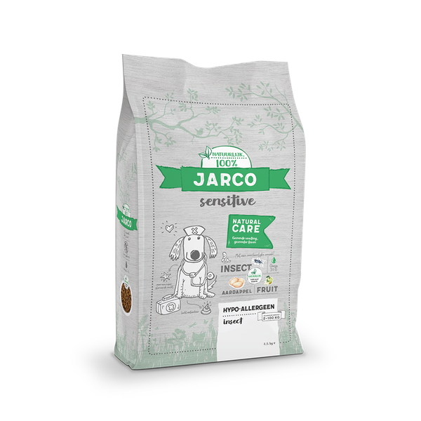 Jarco Dog Sensitive Natural Care Insecten - Hondenvoer - 2.5 kg 2-100 Kg