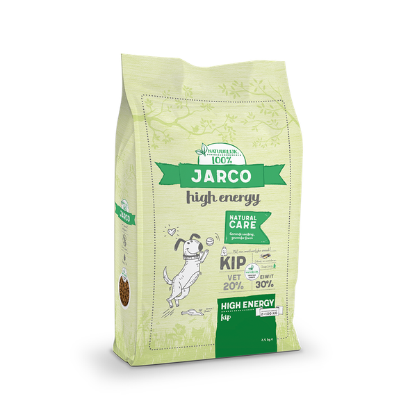 Afbeelding Jarco Dog Natural High Energy Kip - Hondenvoer - 2.5 kg door Petsplace.nl