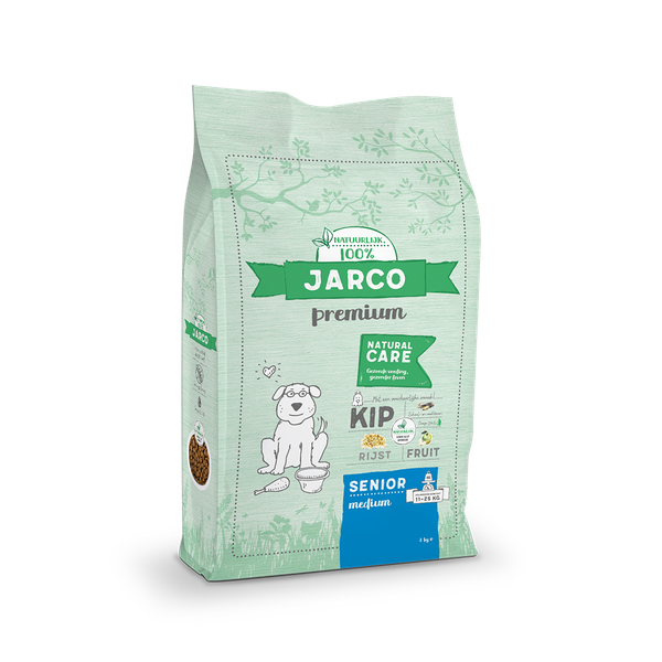 Afbeelding Jarco Dog Natural Medium Senior Kip - Hondenvoer - 2 kg 11-25 Kg door Petsplace.nl