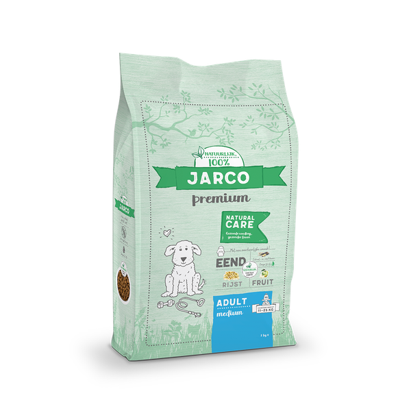 Jarco Dog Natural Medium Adult Eend - Hondenvoer - 2 kg 11-25 Kg