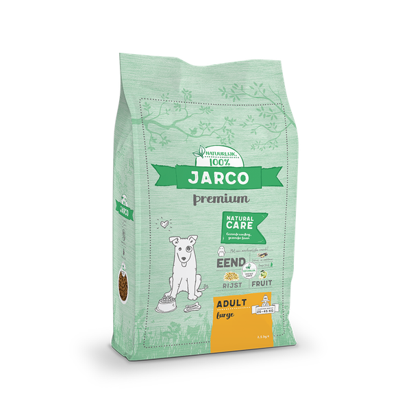 Afbeelding Jarco Dog Natural Large Adult Eend - Hondenvoer - 2.5 kg 26-45 Kg door Petsplace.nl