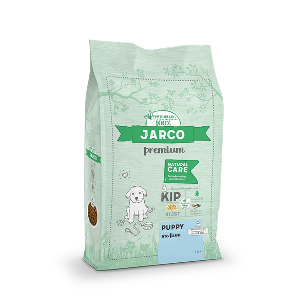 Afbeelding Jarco Dog Natural Medium Puppy Kip - Hondenvoer - 2 kg 11-25 Kg door Petsplace.nl