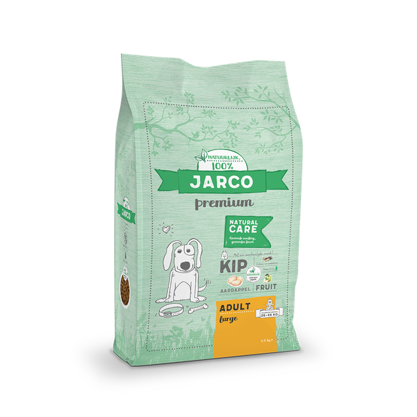 Afbeelding Jarco Dog Natural Large Adult Kip - Hondenvoer - 2.5 kg 26-45 Kg door Petsplace.nl