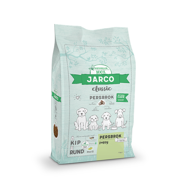 Afbeelding Jarco Dog Classic Puppy Persbrok Kip&Rund - Hondenvoer - 4 kg door Petsplace.nl