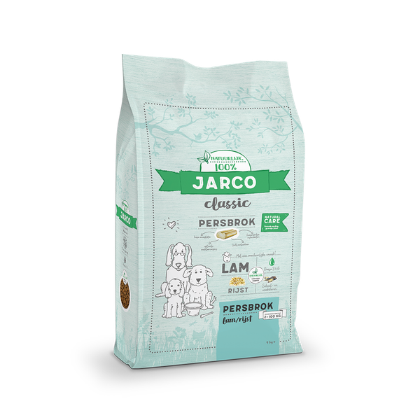 Jarco Dog Classic Adult Persbrok Lam&Rijst - Hondenvoer - 4 kg 2-100 Kg