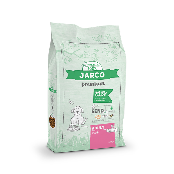 Jarco Dog Natural Mini Adult Eend - Hondenvoer - 10 kg 2-10kg