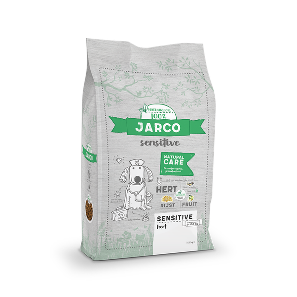 Afbeelding Jarco - Natural Sensitive Hert/Rijst - small/medium/large door Petsplace.nl