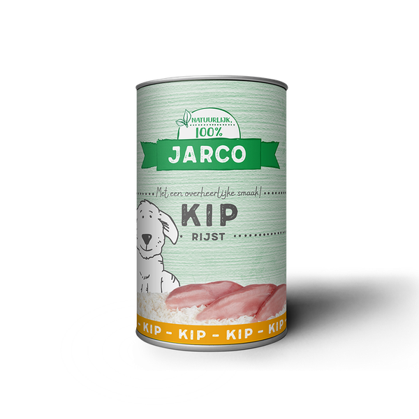 Afbeelding Jarco Dog Blikvoeding 400 g - Hondenvoer - Kip&Rijst 2-100 Kg door Petsplace.nl