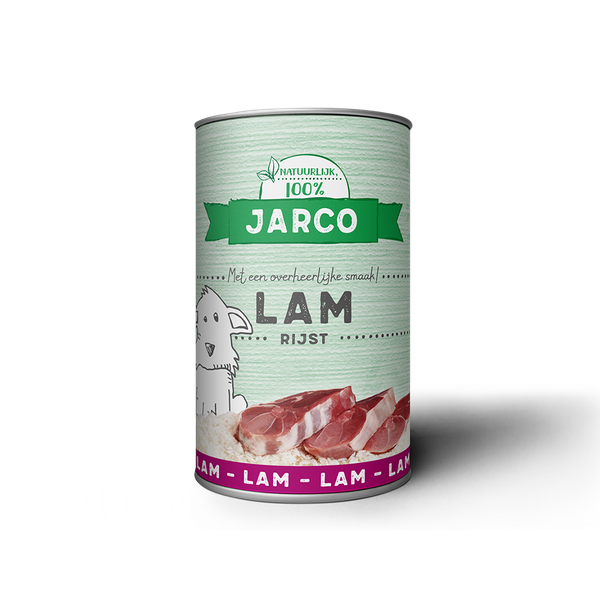 Jarco Dog Blikvoeding 400 g - Hondenvoer - Lam&Rijst 2-100 Kg