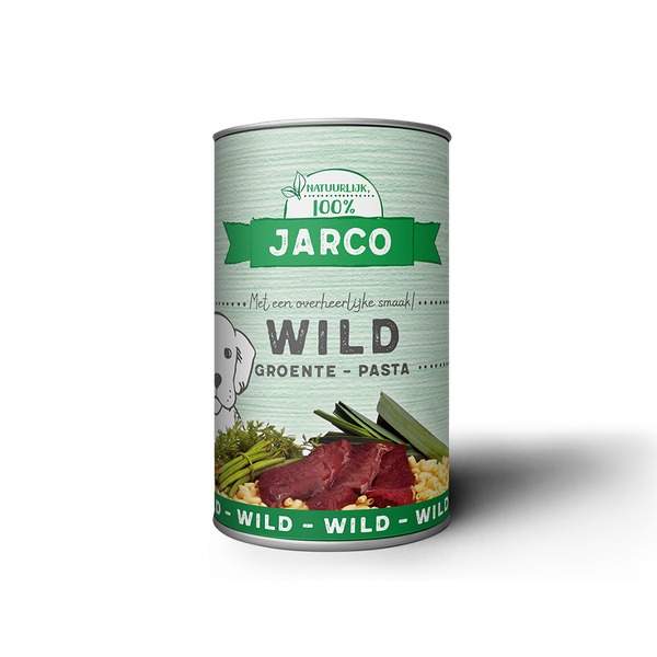 Afbeelding Jarco Dog Blikvoeding 400 g - Hondenvoer - Wild&Groente&Pasta 2-100 Kg door Petsplace.nl