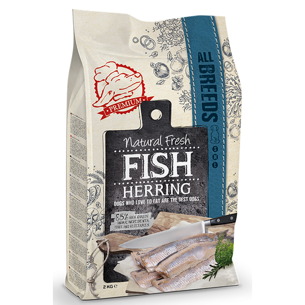 Afbeelding Natural Fresh Meat All Breeds Haring - Hondenvoer - 12 kg door Petsplace.nl