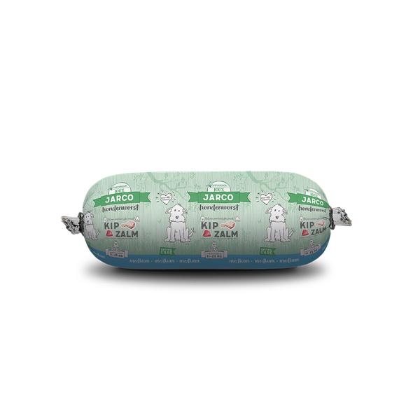 Afbeelding Jarco Dog Verse Worst Medium 450 g - Hondenvoer - Kip&Zalm 11-25 Kg door Petsplace.nl