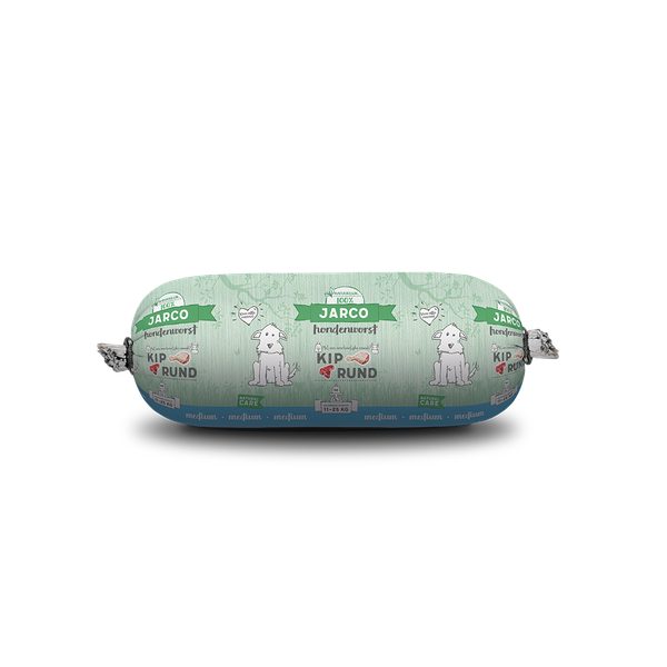 Jarco Dog Verse Worst Medium 450 g - Hondenvoer - Kip&Rund 11-25 Kg