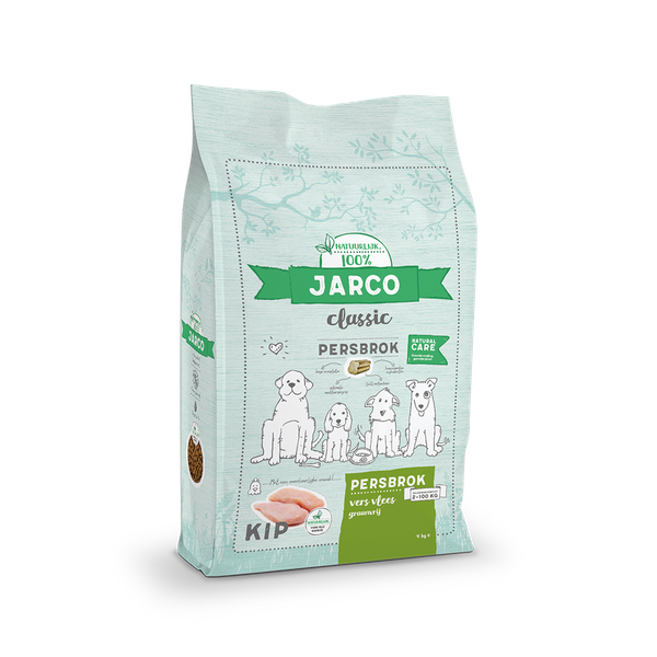 Afbeelding Jarco Dog Classic Vers Vlees Persbrok Kip - Hondenvoer - 12.5 kg 2-100 Kg door Petsplace.nl