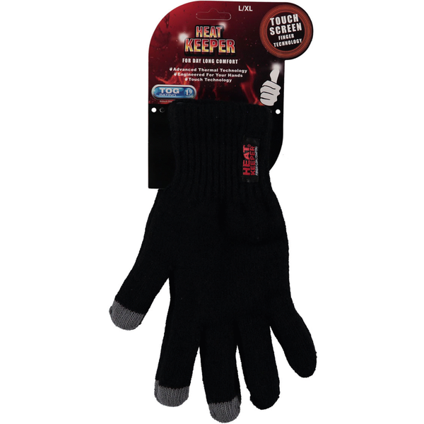 Afbeelding Heatkeeper Thermo Handschoen I-Touch Zwart - Handschoenen - L/Xl door Petsplace.nl