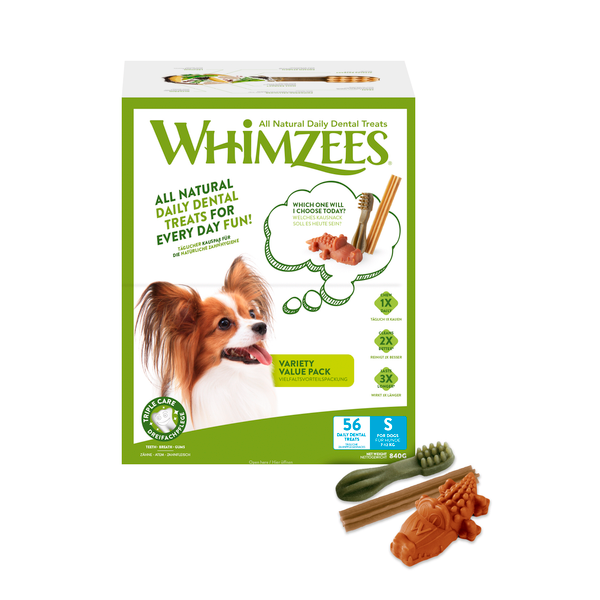 Afbeelding Whimzees Variety Box - Hondensnacks - 840 g 56 stuks door Petsplace.nl