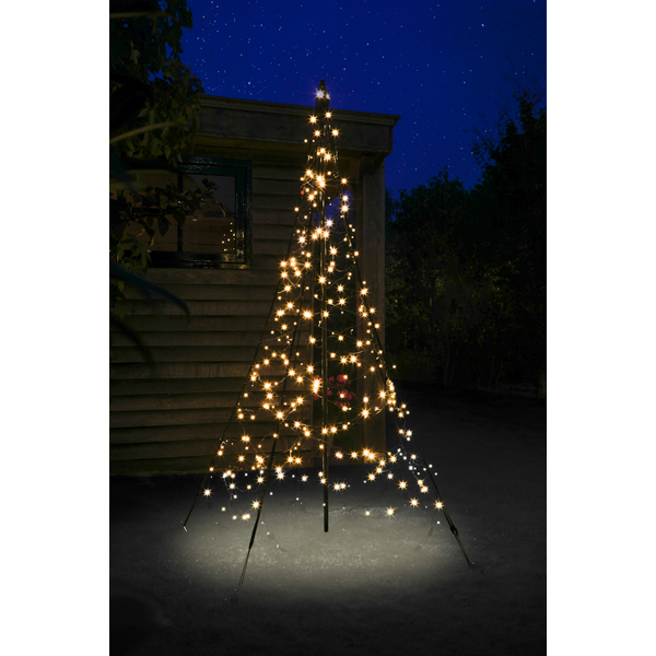 Afbeelding Fairybell licht kerstboom 200 cm 300 led warmwit met mast door Petsplace.nl