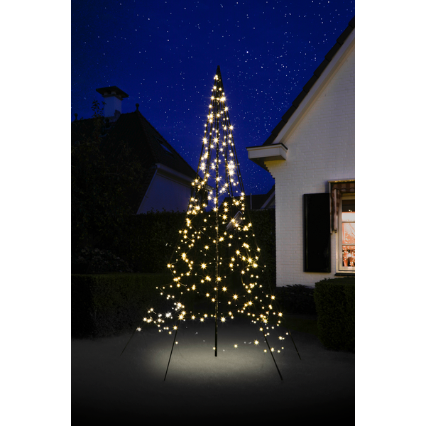 Afbeelding Fairybell licht kerstboom 300 cm 360 led warmwit met mast door Petsplace.nl