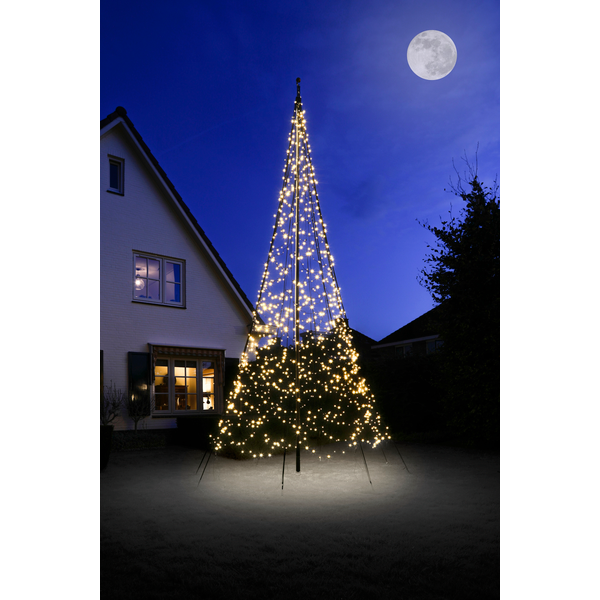 Afbeelding Fairybell licht kerstboom 600 cm 1200 led warm wit zonder mast door Petsplace.nl