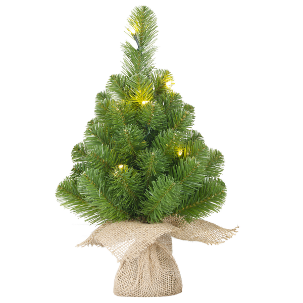 Kerstboom kunststof Norton met verlichting 60x23 cm
