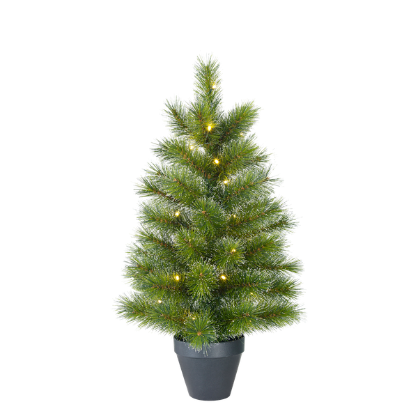 Afbeelding Black Box Trees - Glendon kerstboom LED potted b-o groen - h60xd33cm door Petsplace.nl