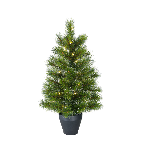 Afbeelding Black Box Trees - Glendon kerstboom LED potted b-o groen - h90xd51cm door Petsplace.nl