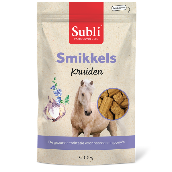 Afbeelding Subli Smikkels - Paardensnack - Kruiden 1.5 kg door Petsplace.nl