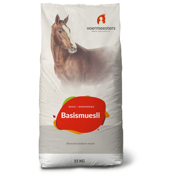 Afbeelding Voermeesters Basis Muesli - Paardenvoer - 15 kg door Petsplace.nl