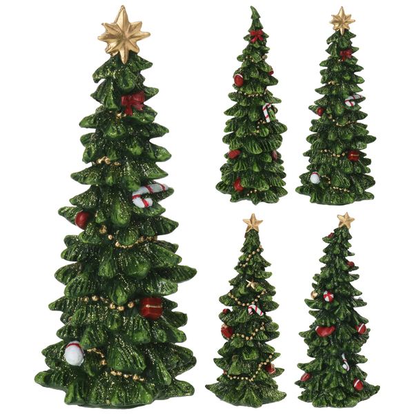 Afbeelding Homestyle Kerstboom Deco - Kunstkerstboom - 8.4x8.4x20.8 cm Groen door Petsplace.nl