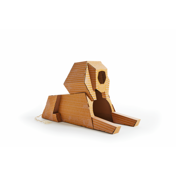 Poopy Cat Sphinx Speelhuis - Krabpaal - 82x36x60 cm Geel Bruin