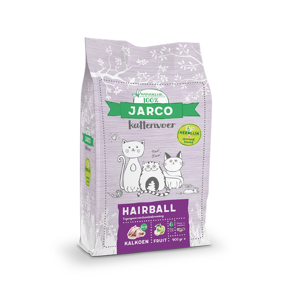 Jarco Natural Cat Vers Vlees Hairball Kattenvoer Kalkoen 2 kg