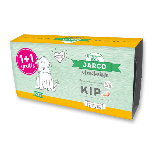 Afbeelding Jarco Dog Vleeskuipje 1+1 2x150 g - Hondenvoer - Kip 1-100 Kg door Petsplace.nl