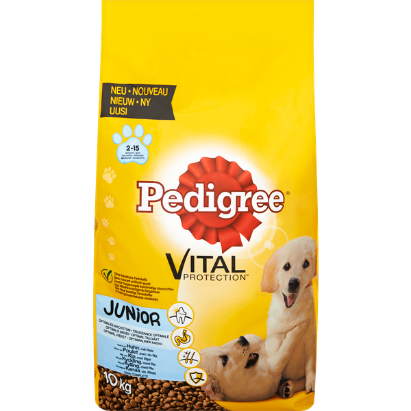 Afbeelding Pedigree Junior Kip met Rijst hondenvoer 10 kg door Petsplace.nl
