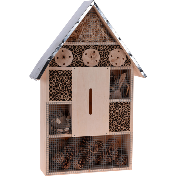 Insectenhotel Met Metalen Dak 37 x 11 x 57 cm