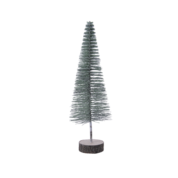 Afbeelding Everlands Mini Boom Glitter - Kerstboom - Ø15x44 cm Groen door Petsplace.nl