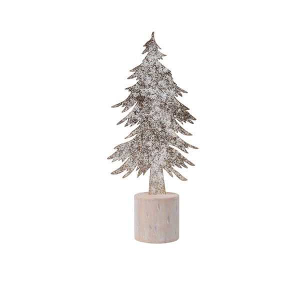 Decoris Boom Sneeuw - Kerstboom - 12x6x28 cm Wit