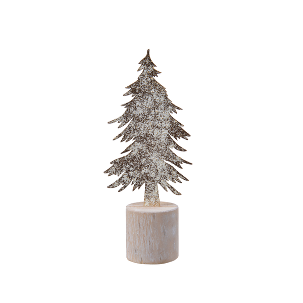 Decoris Boom Sneeuw - Kerstboom - 10x6x24 cm Wit