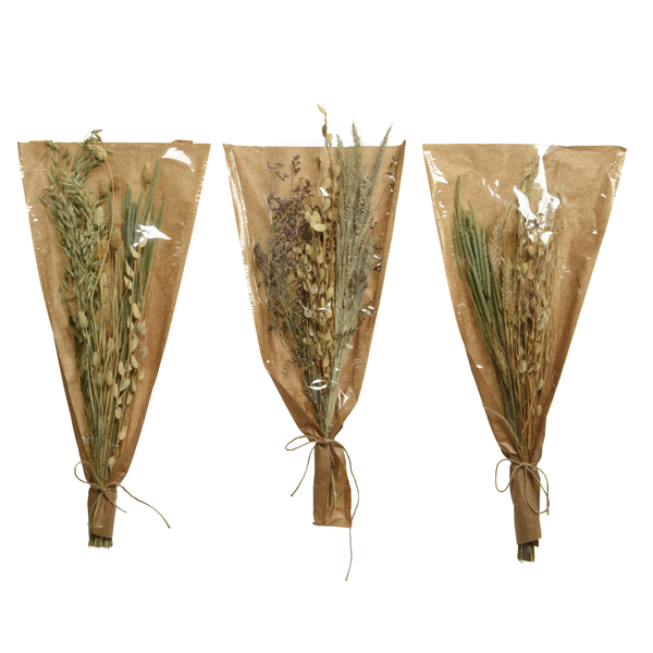 Afbeelding Decoris Boeket Droogbloem - Decoratie - 1x1x68 cm Naturel Assorti door Petsplace.nl