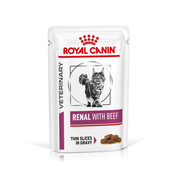 Royal Canin Veterinary Diet Renal Beef kat zakjes 12 zakjes
