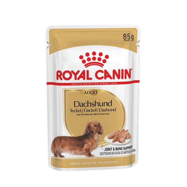 Afbeelding Royal Canin Teckel/Dachshund Adult natvoer 12 zakjes door Petsplace.nl