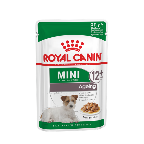 Afbeelding Royal Canin Mini Ageing 12+ natvoer 12 zakjes door Petsplace.nl