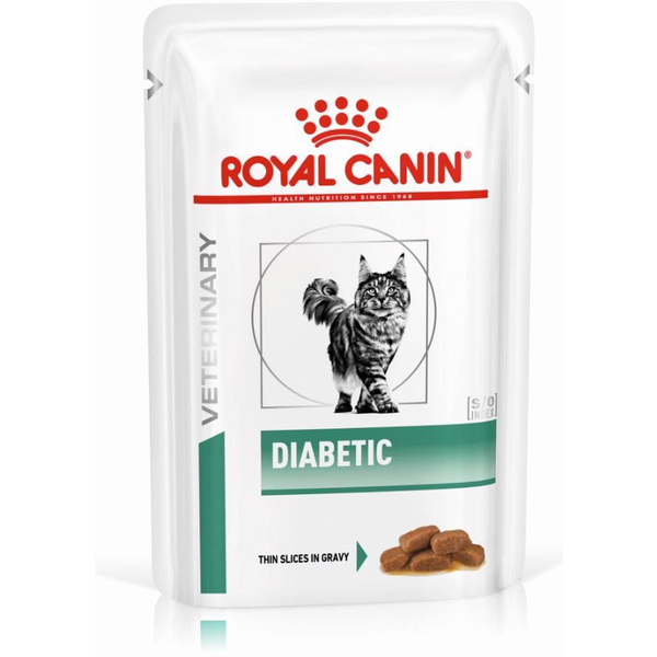 Afbeelding Royal Canin Veterinary Diet Diabetic zakjes 85 gram kattenvoer 12 zakjes door Petsplace.nl