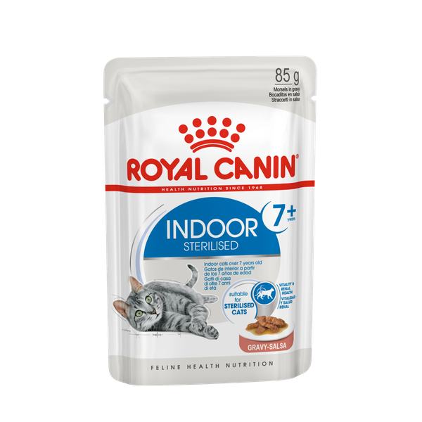 Afbeelding Royal Canin Sterilised Indoor 7+ in Gravy - 12 x 85 gram door Petsplace.nl