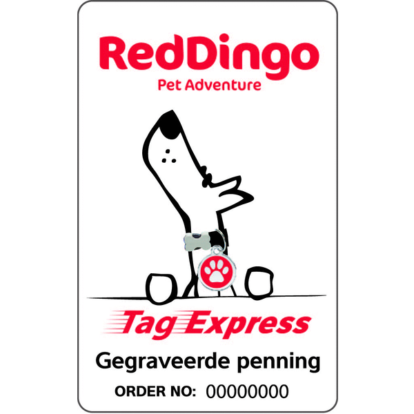 Red Dingo Hondenpenning Giftcard - Hondenadresdrager - per stuk